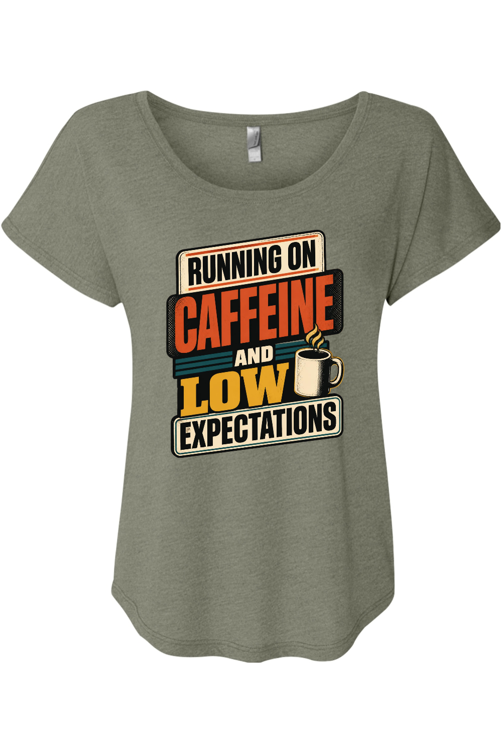Running on caffeine and low expectations Women's Triblend Dolman Tee
