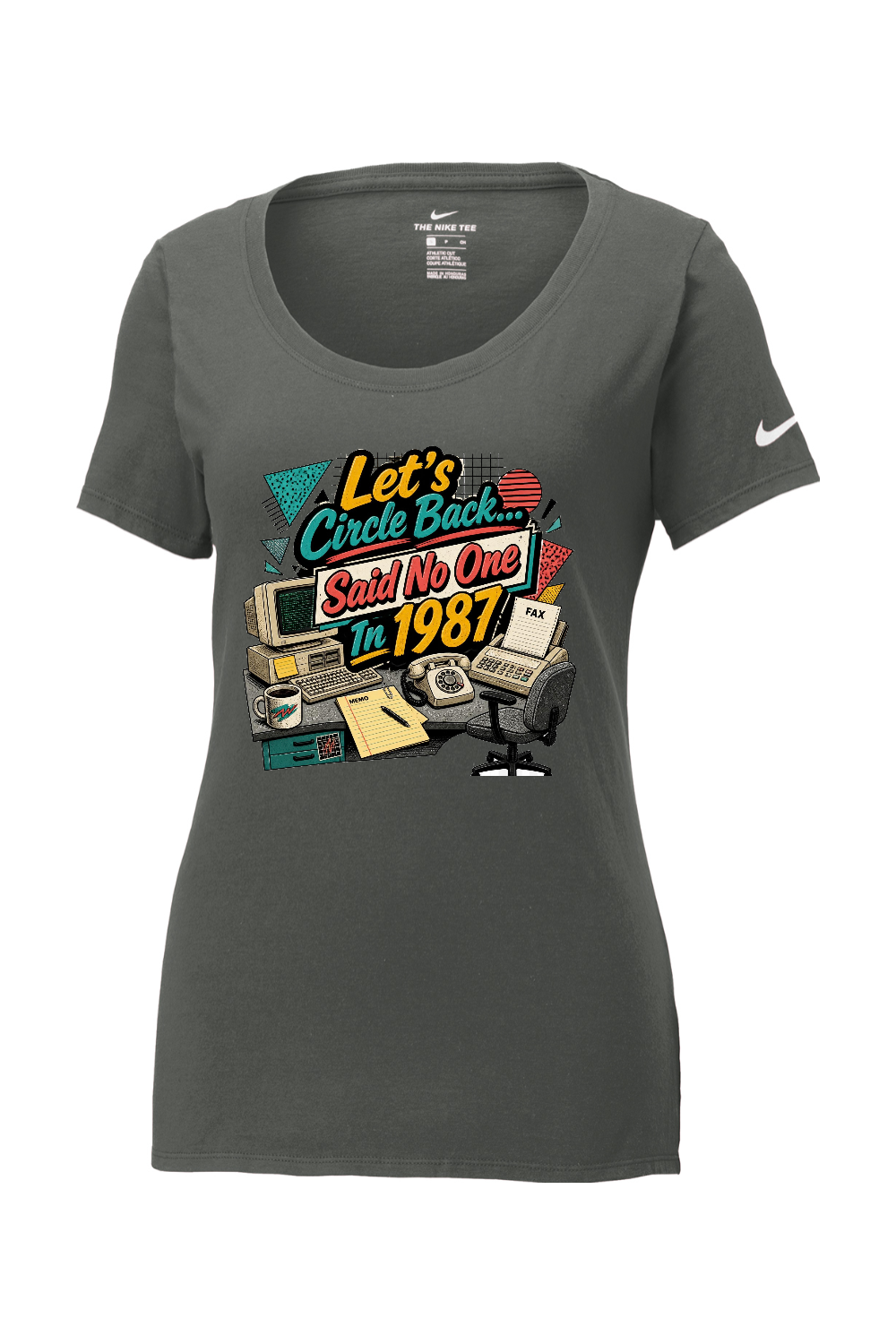 Nike Ladies Core Cotton Scoop Neck Tee: Let's Circle Back... Said No One In 1987