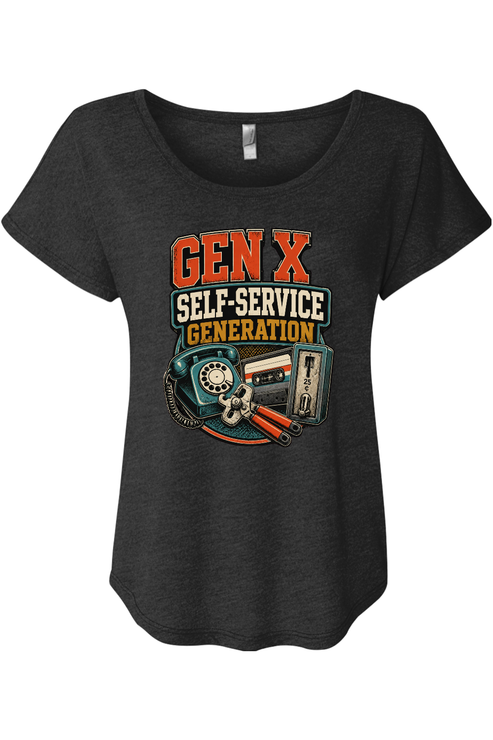 GEN X Self Service Generation Women's Triblend Dolman Tee