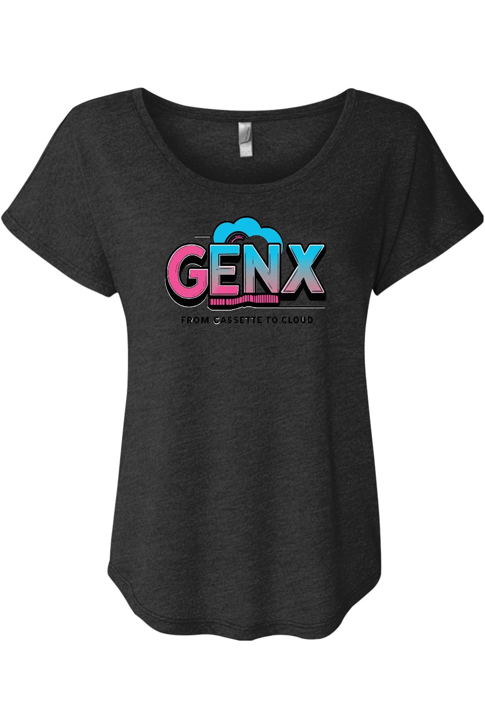 GENX-From Cassette To Cloud Women's Triblend Dolman Tee