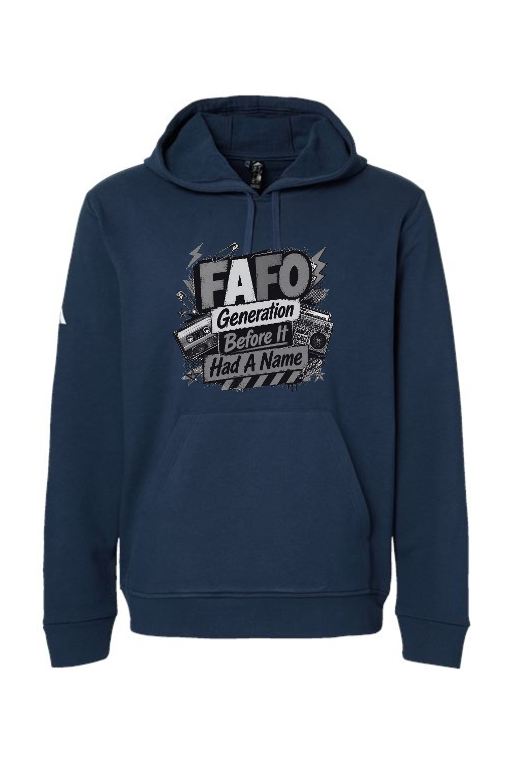 Adidas Fleece Hooded Sweatshirt: FAFO Generation Before It Had A Name