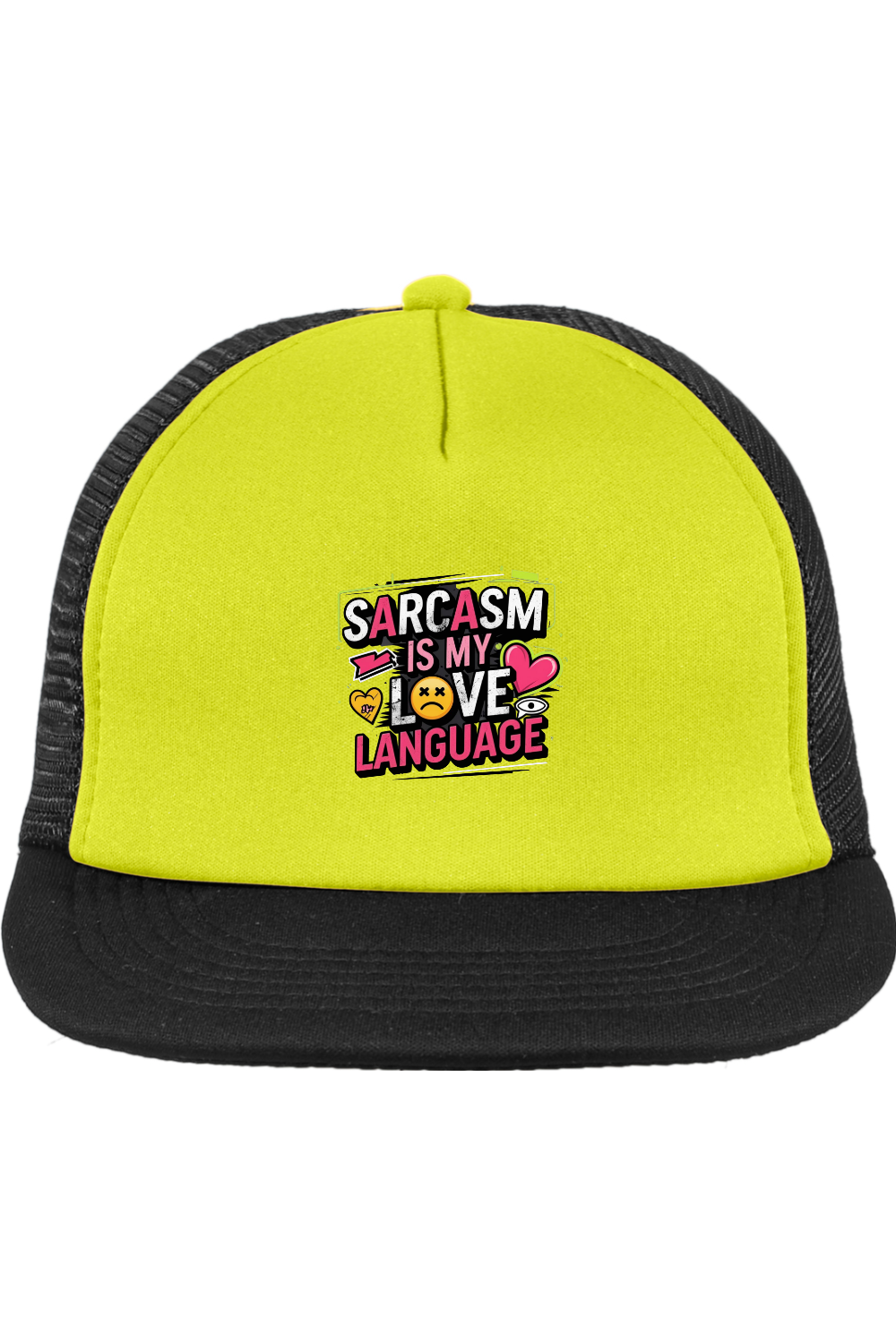 Trucker Style Snapback Cap with Sarcasm Design