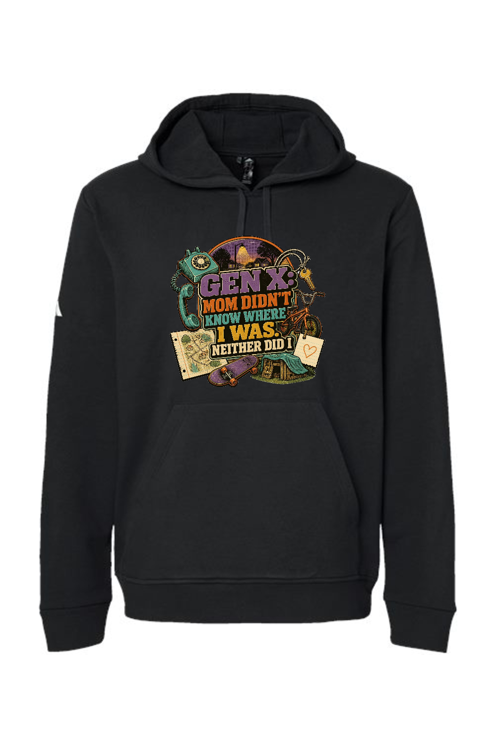 Adidas Fleece Hooded Sweatshirt: GEN X Mom Didn't Know Where I was. Neither Did I