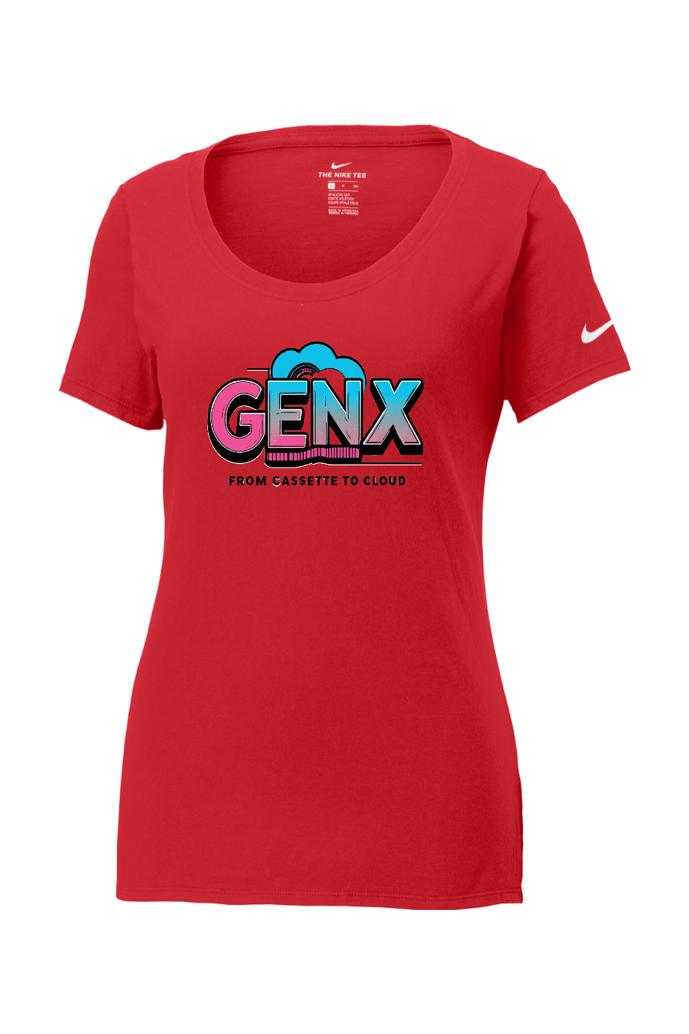 Nike Ladies Core Cotton Scoop Neck Tee: GENX-From Cassette To Cloud