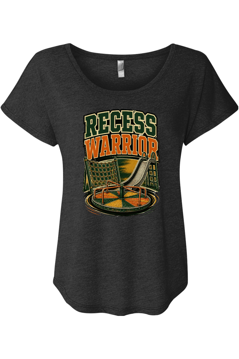 Recess Warrior Women's Triblend Dolman Tee