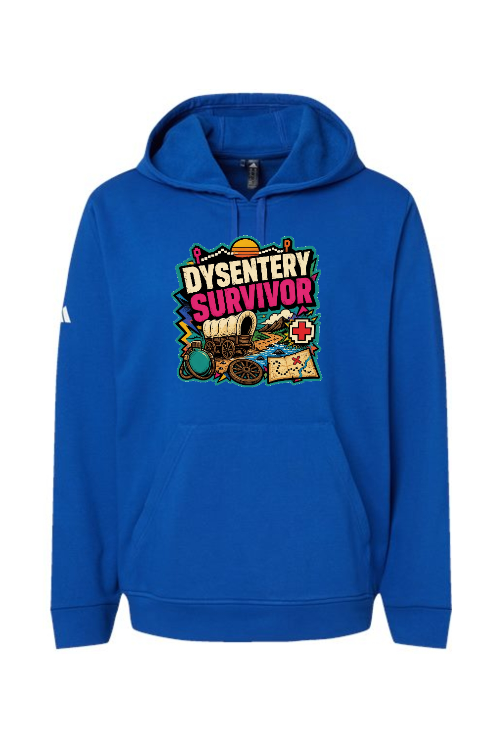 Adidas Fleece Hooded Sweatshirt: Dysentery Survivor