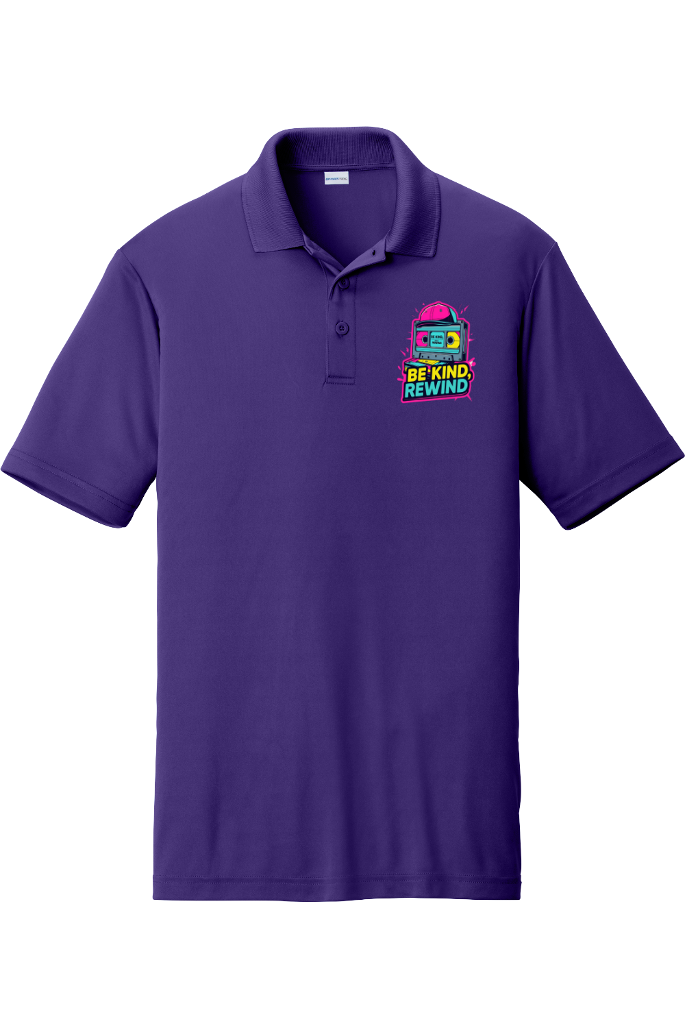 Moisture-Wicking Polo - Be Kind Rewind