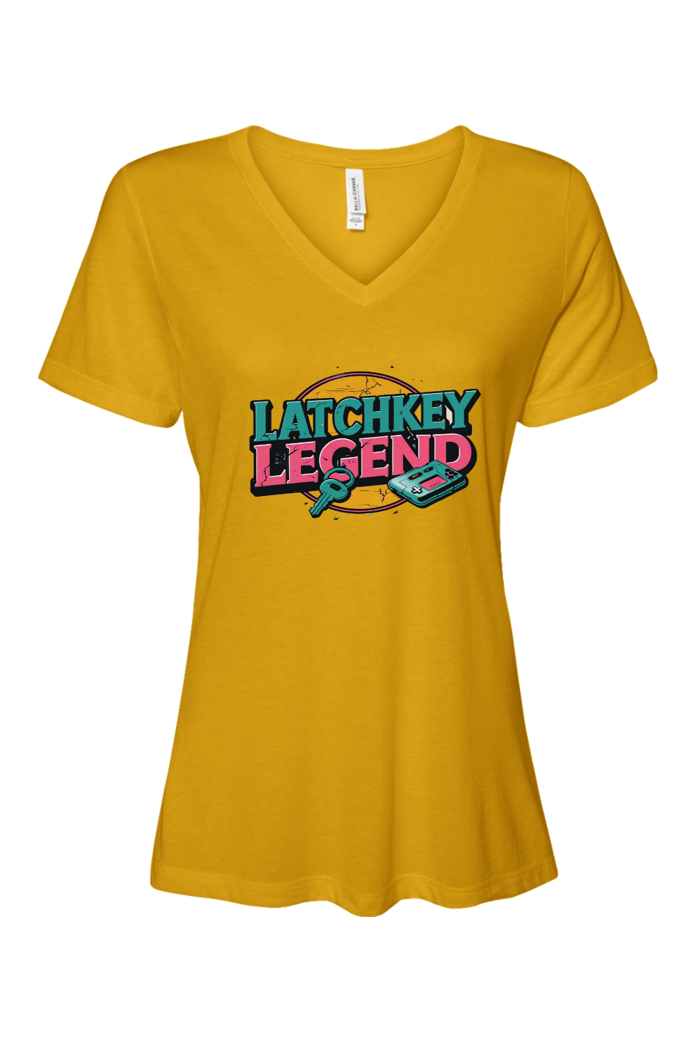 Relaxed Fit Women's V-Neck T-Shirt - Latchkey Legend