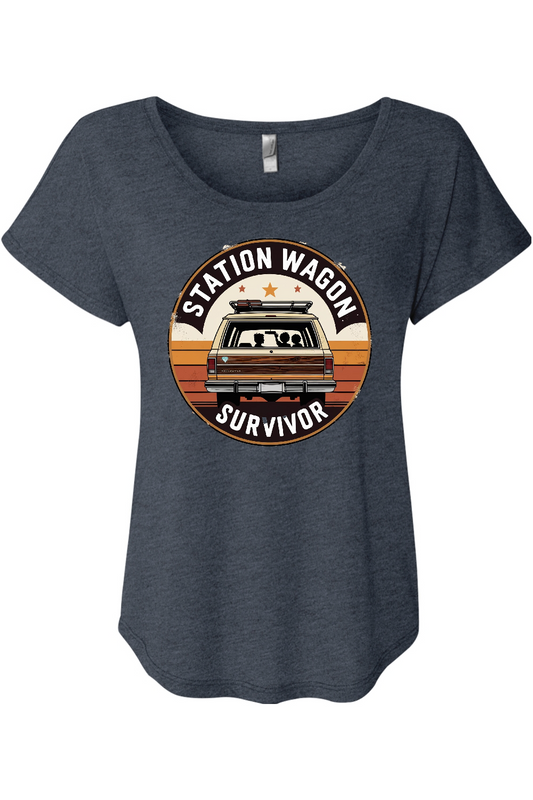 Station Wagon Survivor Women's Triblend Dolman Tee