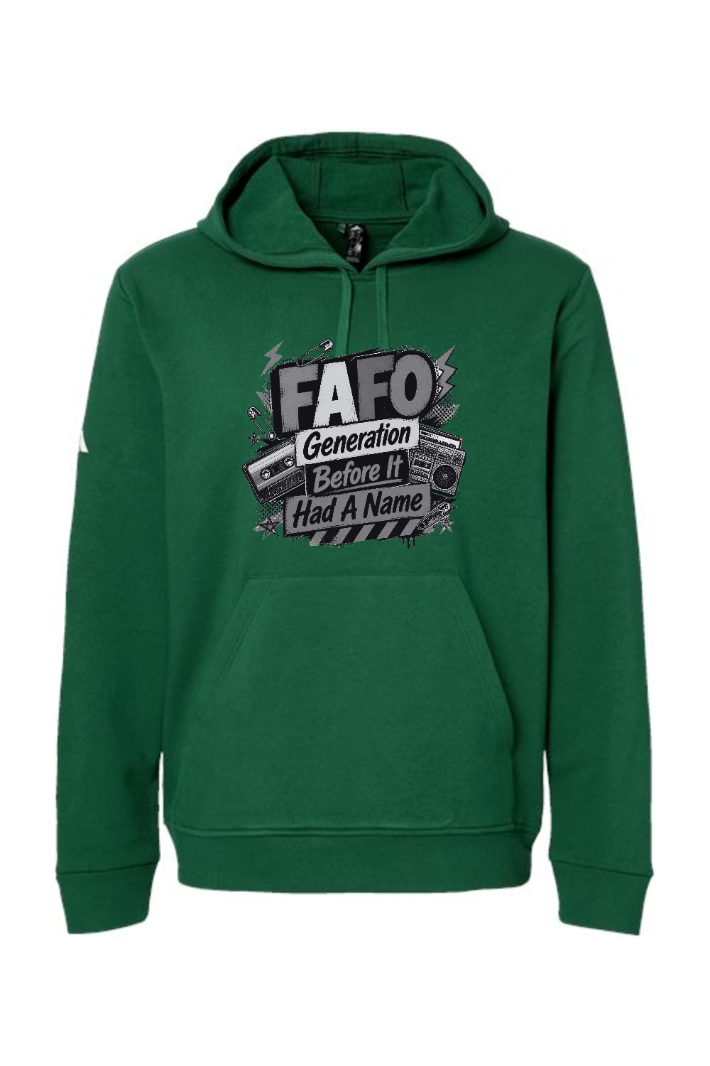 Adidas Fleece Hooded Sweatshirt: FAFO Generation Before It Had A Name