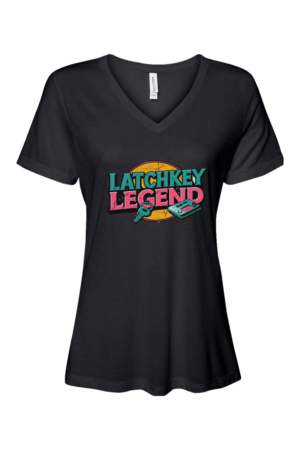 Relaxed Fit Women's V-Neck T-Shirt - Latchkey Legend
