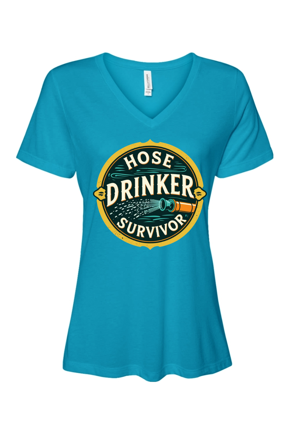 Relaxed Fit Women's V-Neck T-Shirt - Hose Drinker Survivor