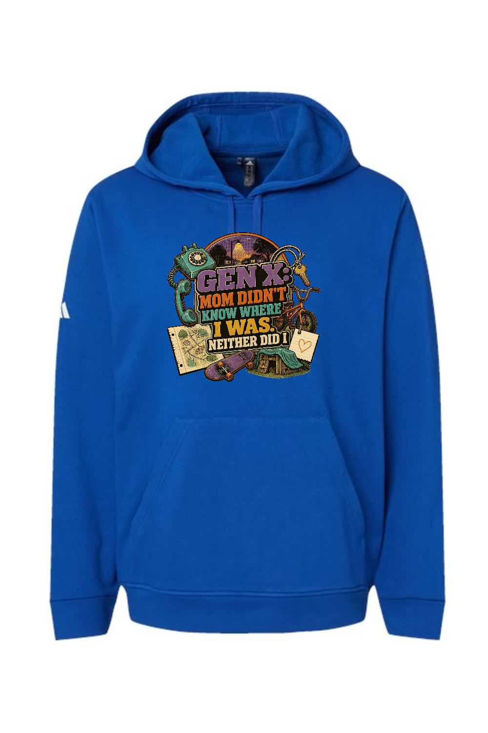 Adidas Fleece Hooded Sweatshirt: GEN X Mom Didn't Know Where I was. Neither Did I