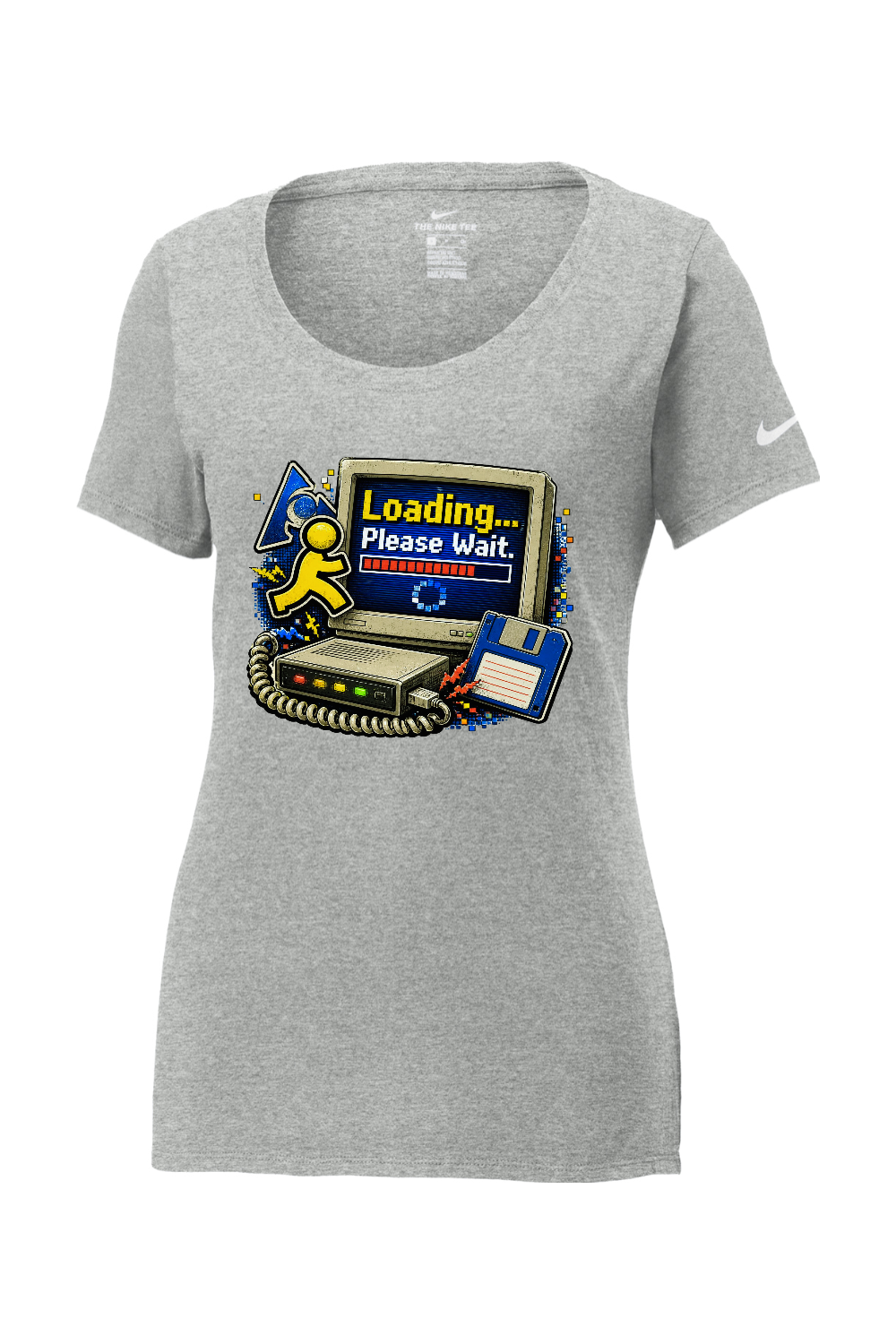 Nike Ladies Core Cotton Scoop Neck Tee: Loading... Please Wait.