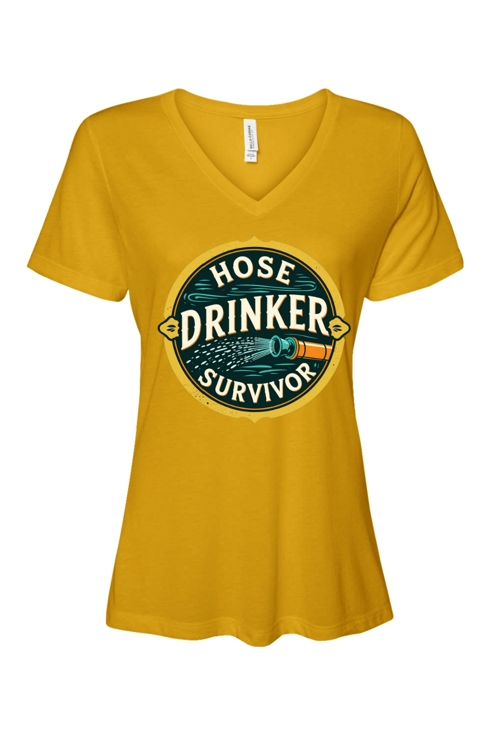 Relaxed Fit Women's V-Neck T-Shirt - Hose Drinker Survivor