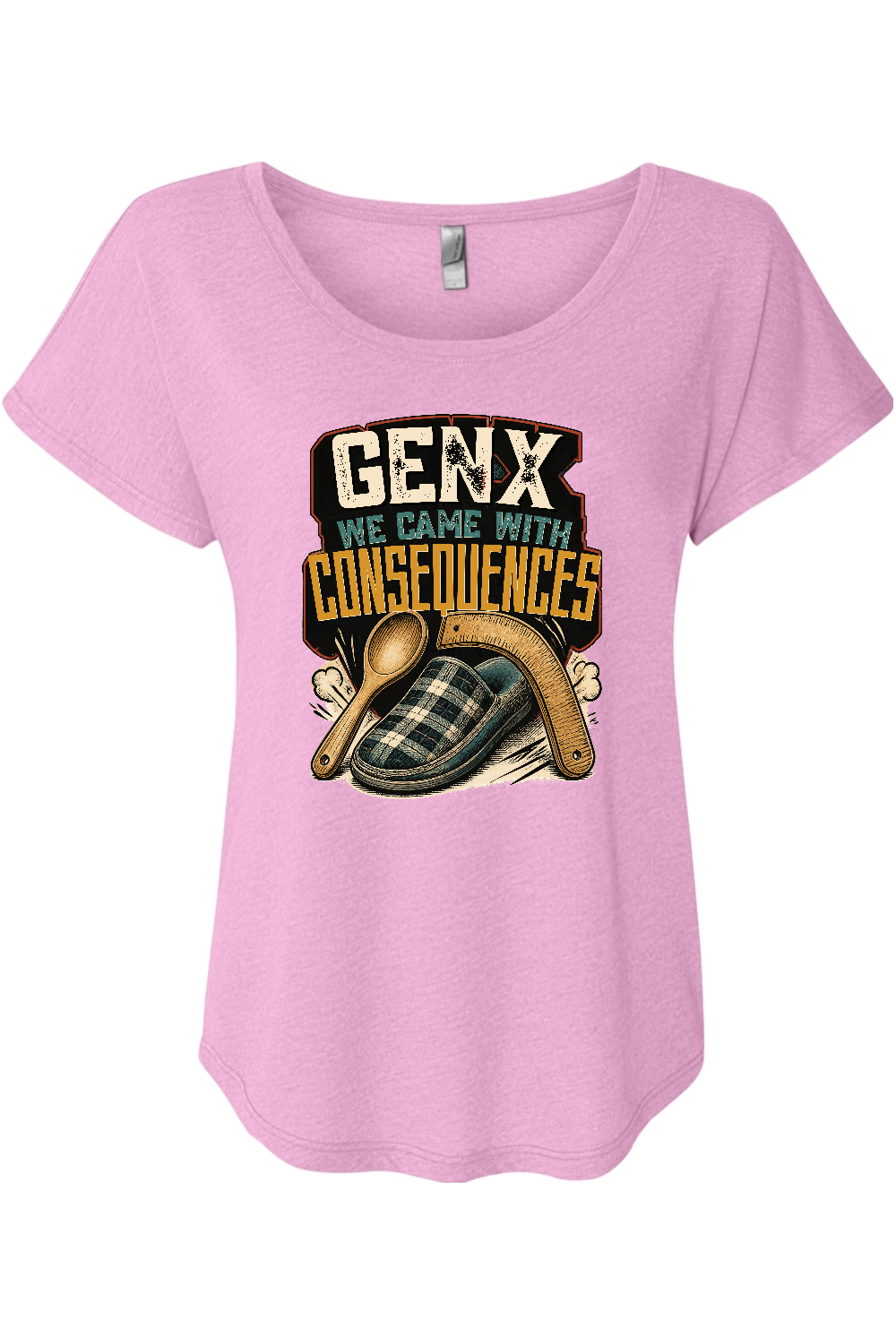 GEN X WE CAME WITH CONSEQUENCES Women's Triblend Dolman Tee