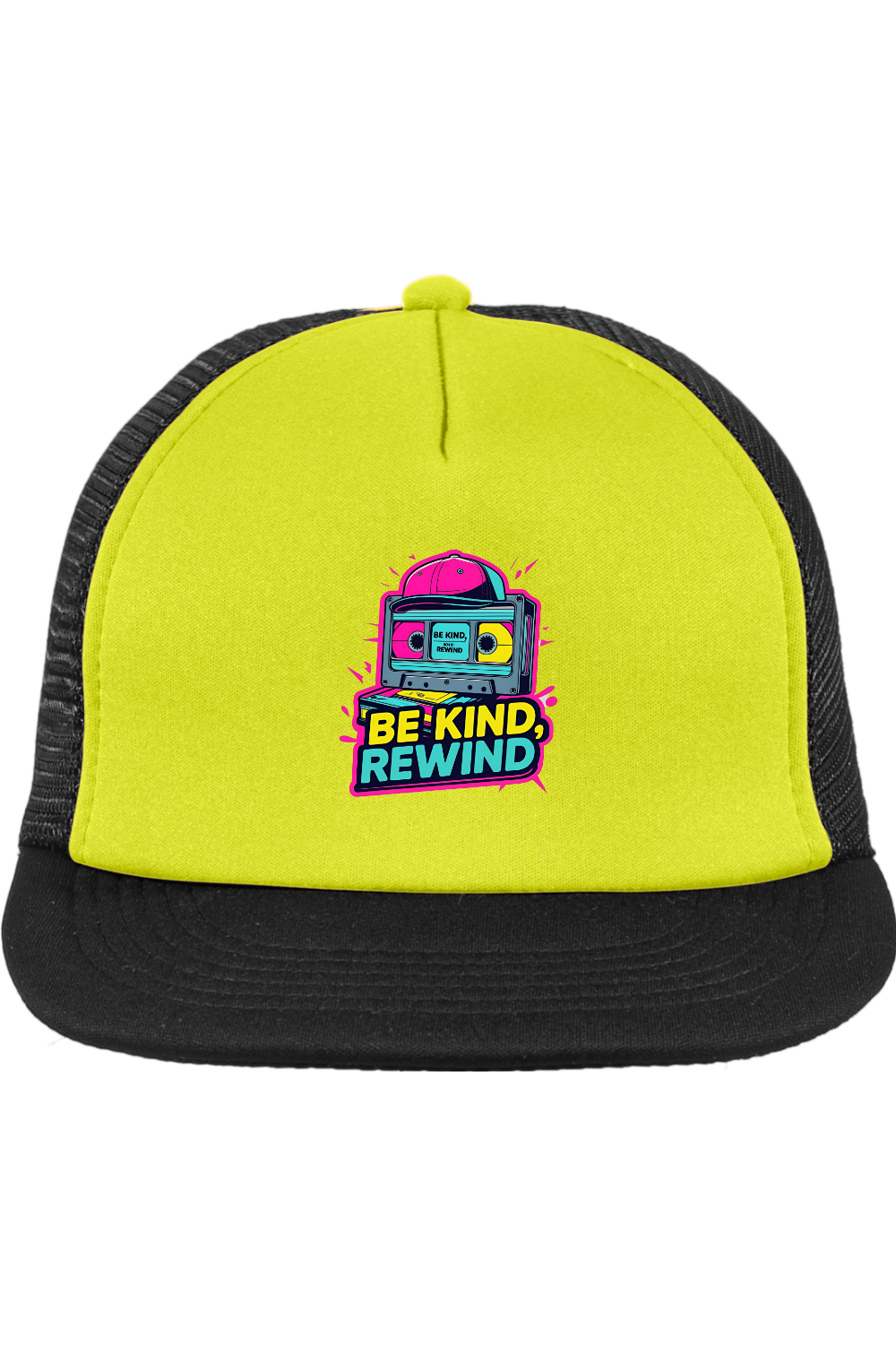 Trucker Style Snapback Cap with Be Kind Rewind