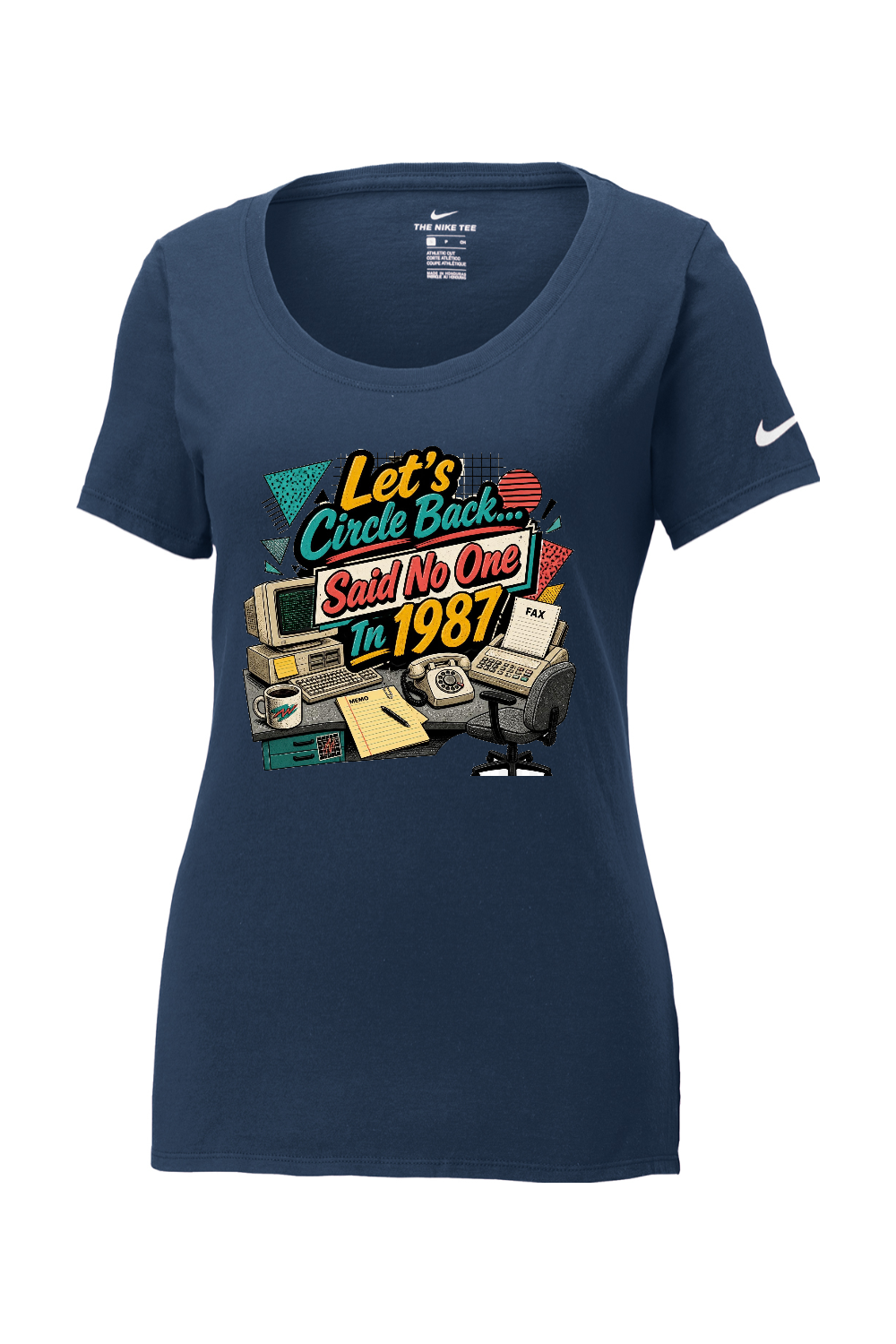 Nike Ladies Core Cotton Scoop Neck Tee: Let's Circle Back... Said No One In 1987
