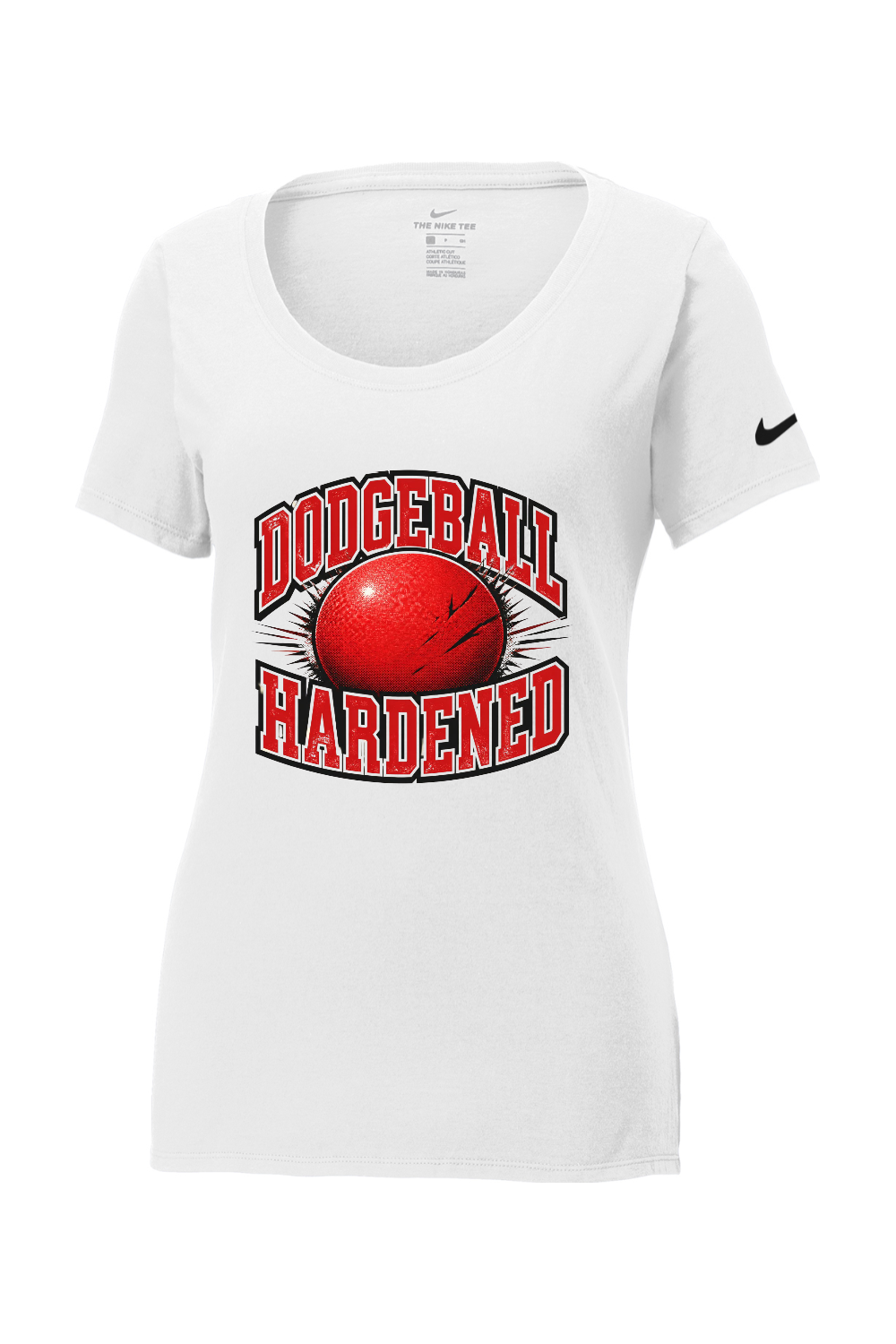 Nike Ladies Core Cotton Scoop Neck Tee: Dodgeball Hardened