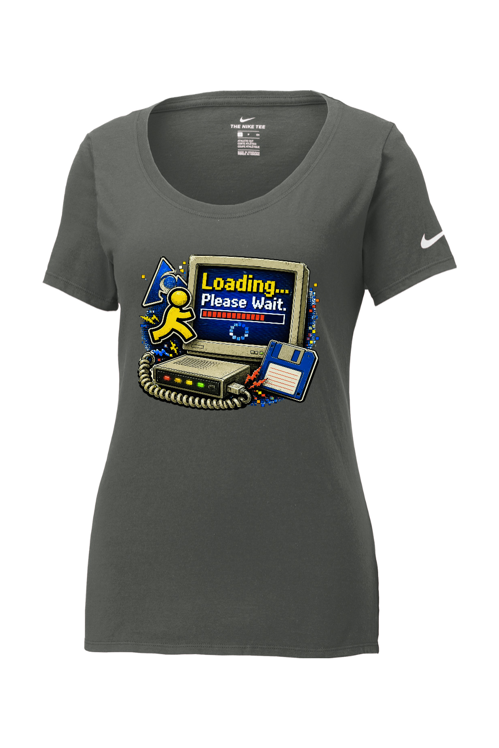 Nike Ladies Core Cotton Scoop Neck Tee: Loading... Please Wait.