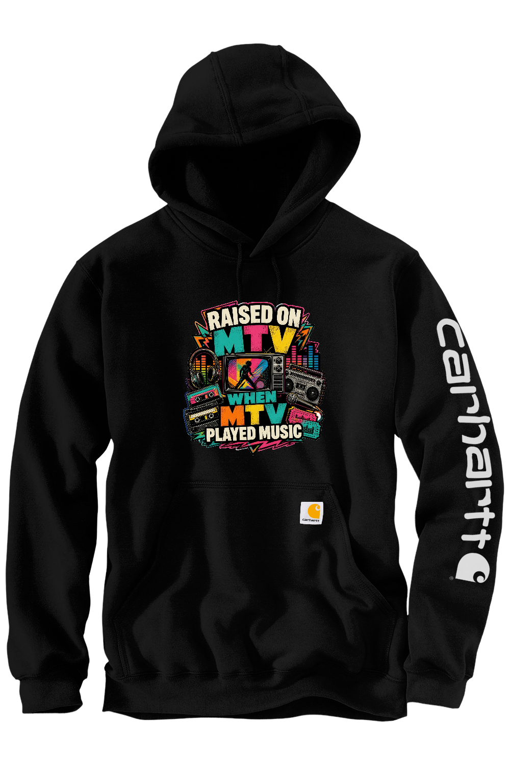 Carhartt Midweight Hooded Sweatshirt: RAISED ON MTV WHEN MTV PLAYED MUSIC