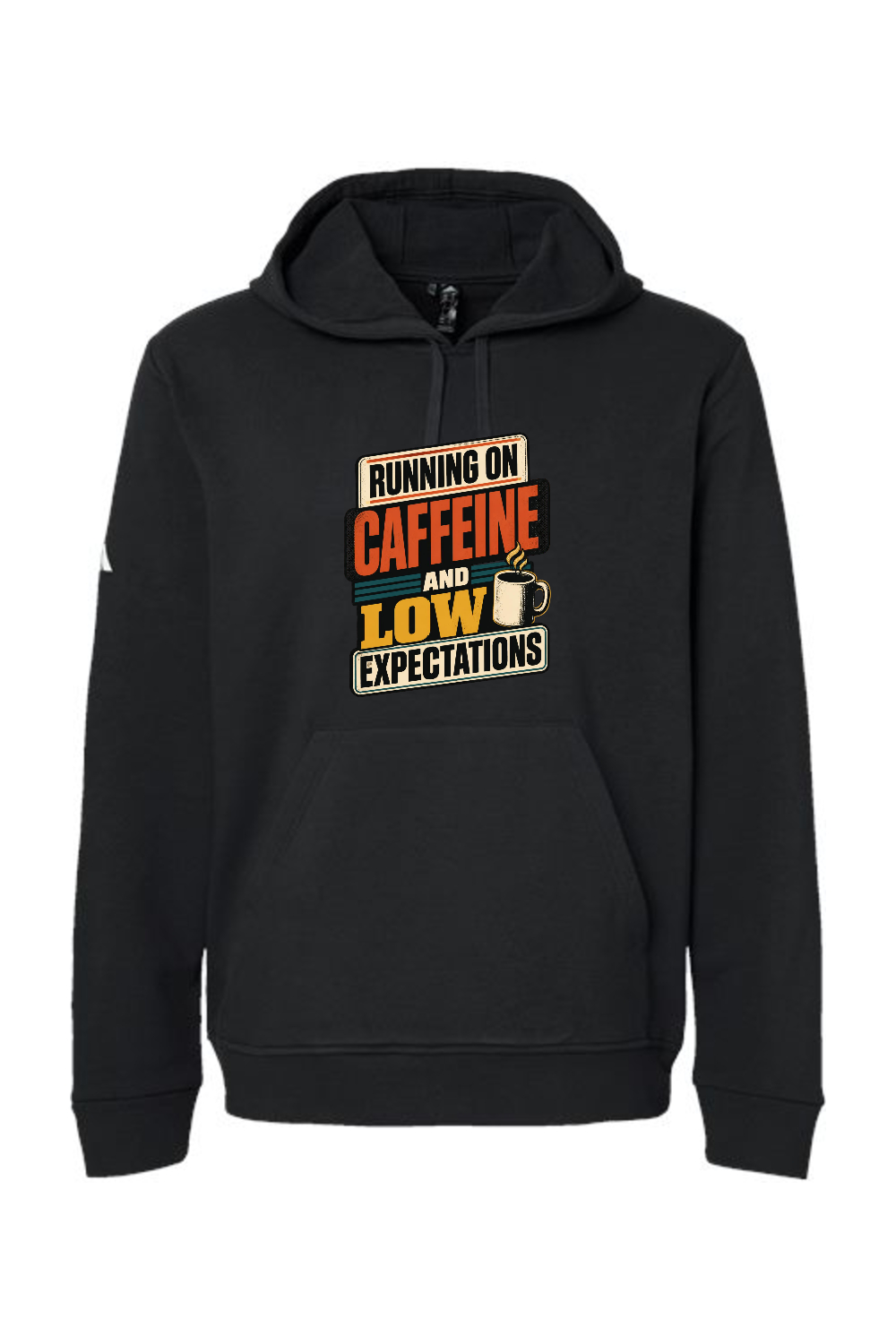 Adidas Fleece Hooded Sweatshirt: Running on caffeine and low expectations