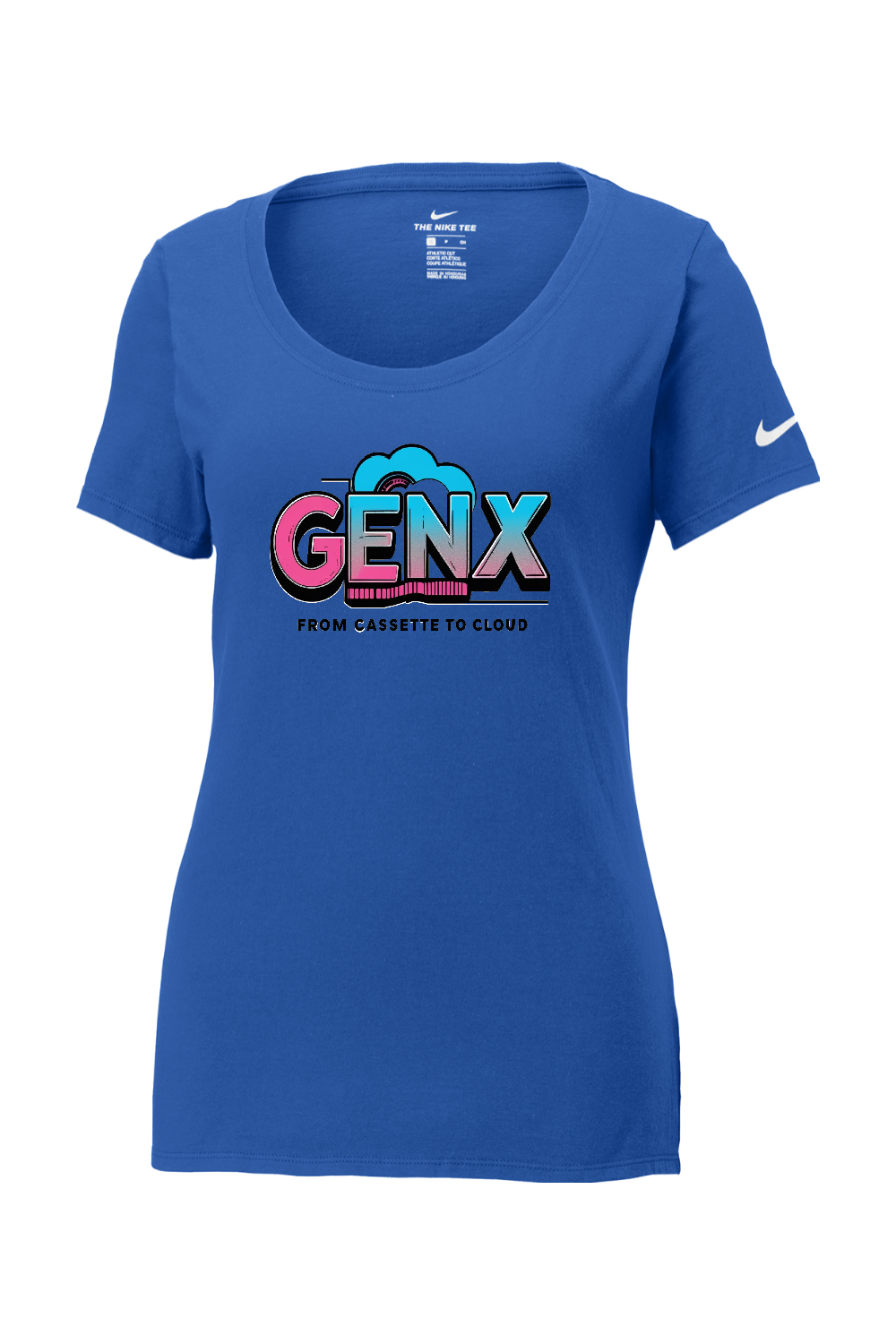 Nike Ladies Core Cotton Scoop Neck Tee: GENX-From Cassette To Cloud