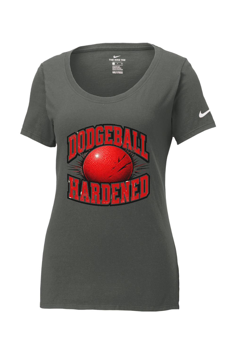 Nike Ladies Core Cotton Scoop Neck Tee: Dodgeball Hardened