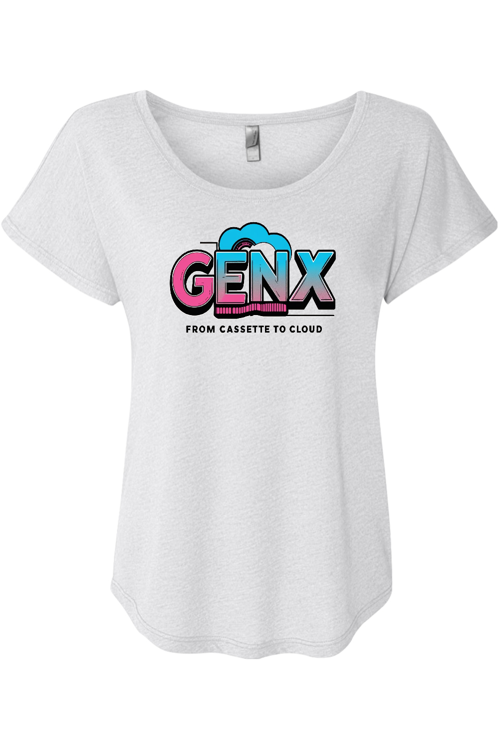 GENX-From Cassette To Cloud Women's Triblend Dolman Tee