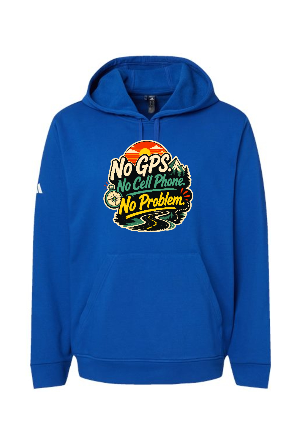 Adidas Fleece Hooded Sweatshirt: No GPS No Cell Phone No Problem