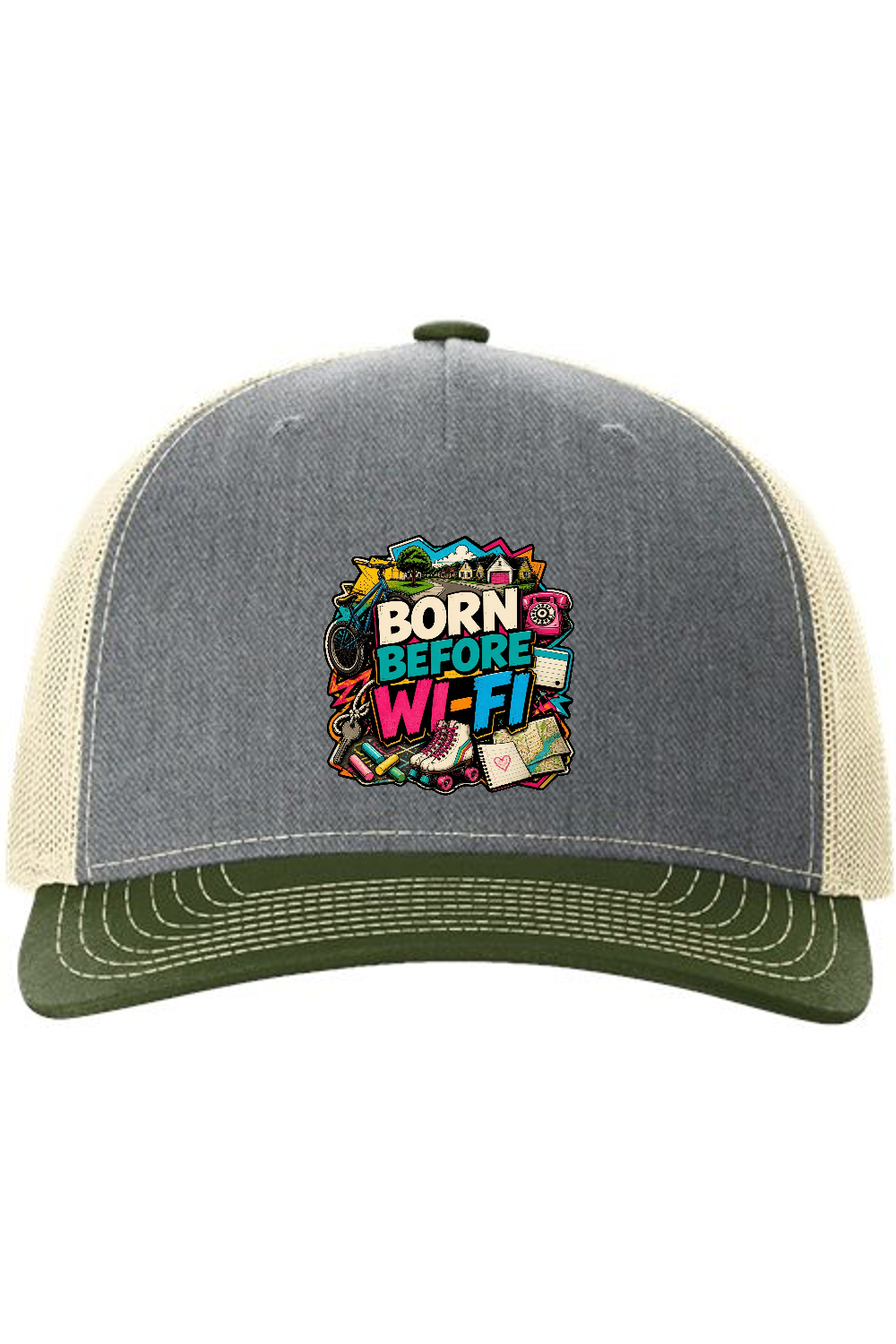 Richardson Trucker Cap: Born Before WI-FI