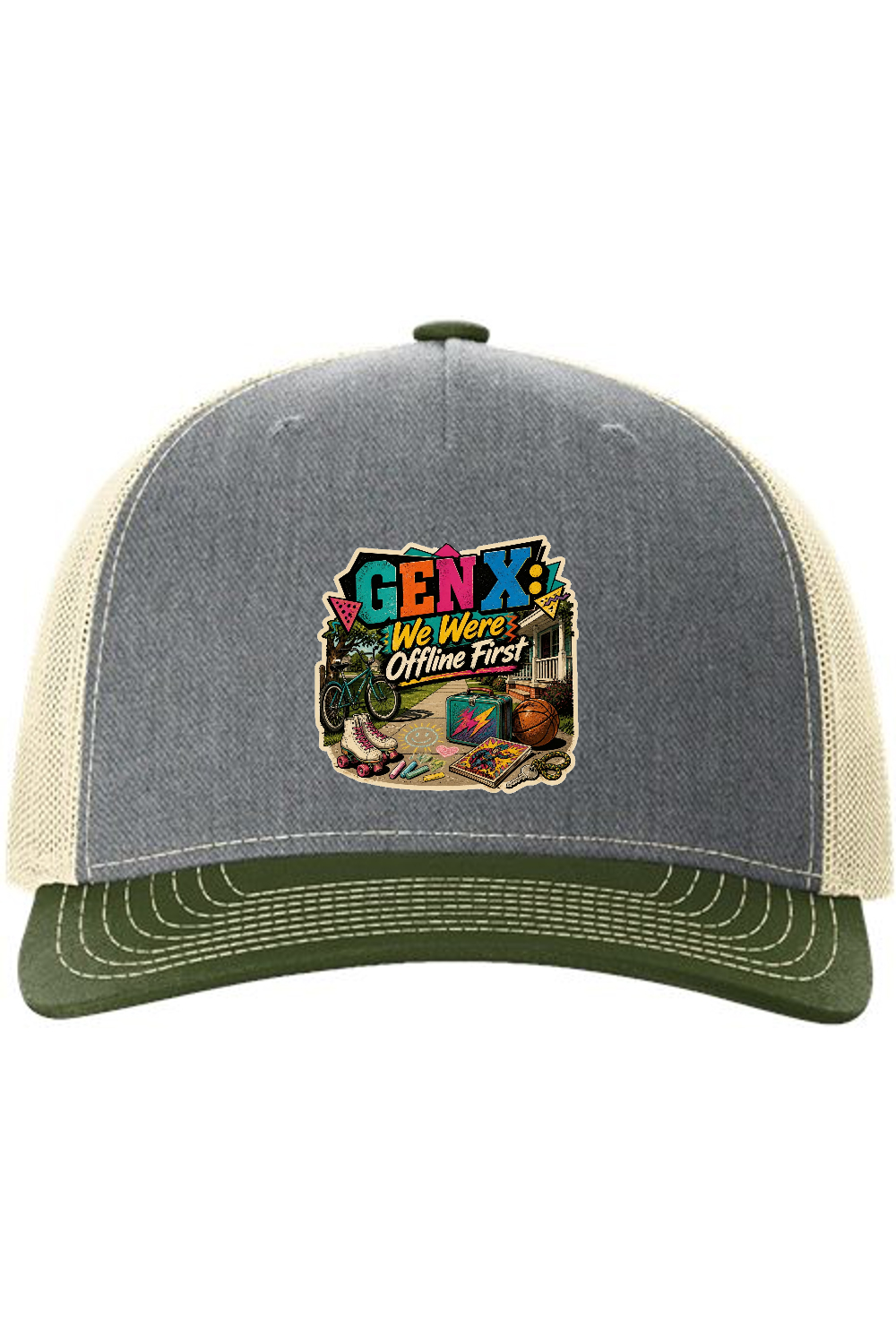 Richardson Trucker Cap: GEN X We Were Offline First