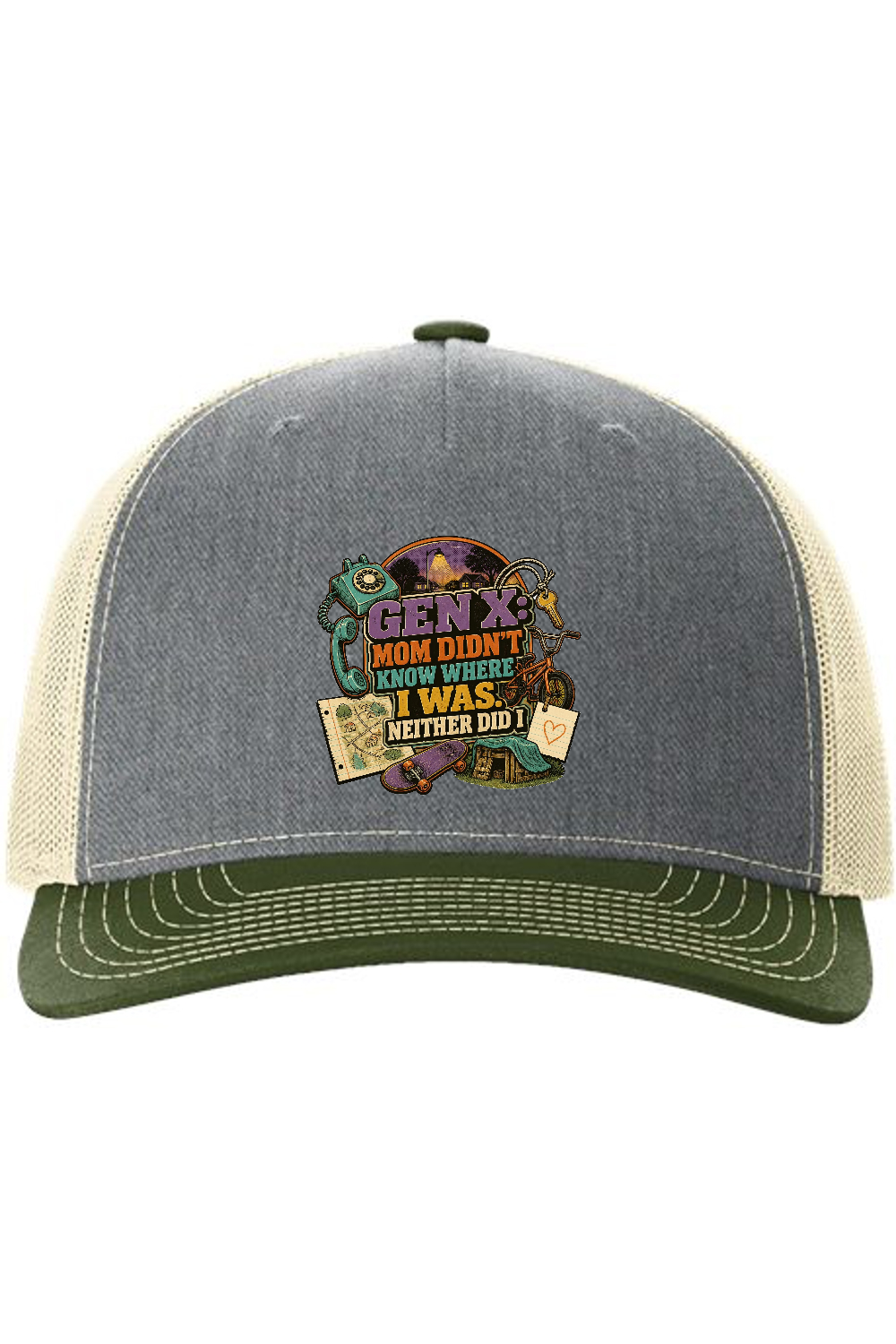Richardson Trucker Cap: GEN X Mom Didn't Know Where I was. Neither Did I