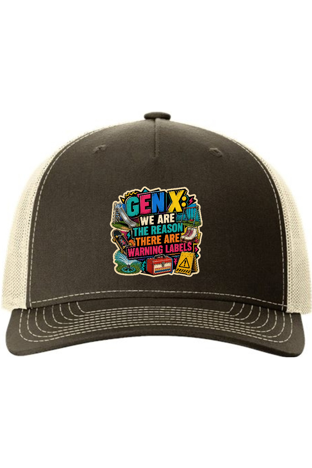 Richardson Trucker Cap: GEN X We Are The Reason There Are Warning Labels