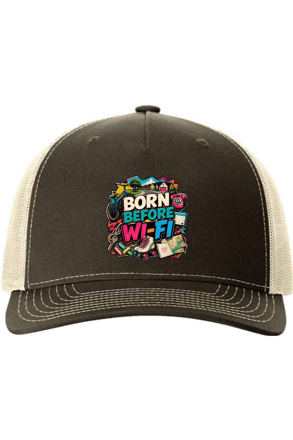 Richardson Trucker Cap: Born Before WI-FI