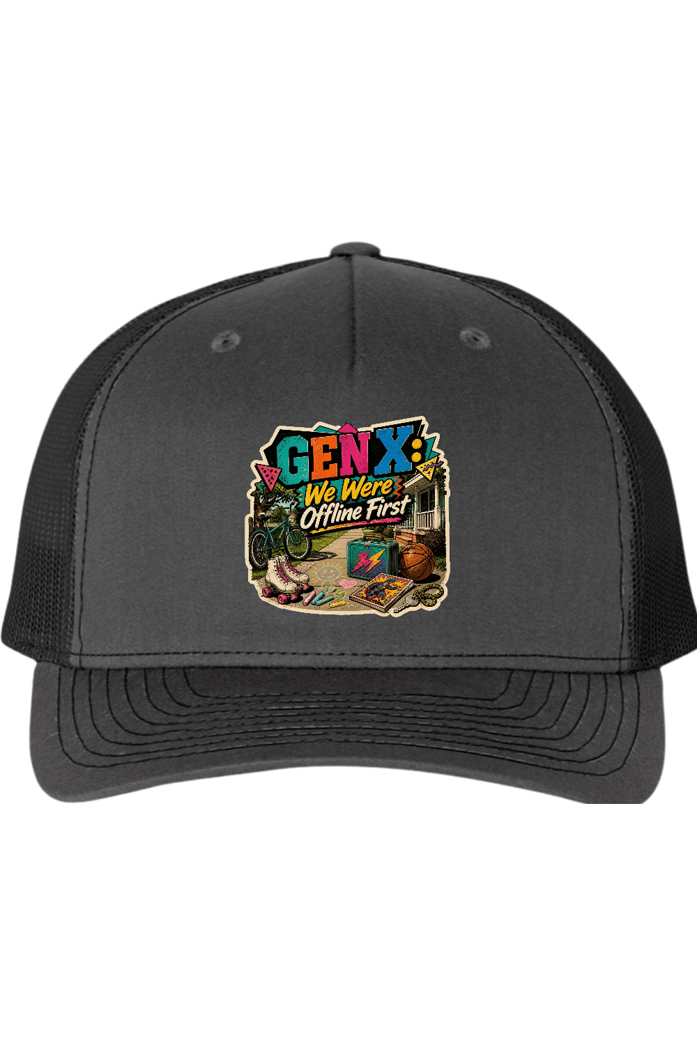 Richardson Trucker Cap: GEN X We Were Offline First