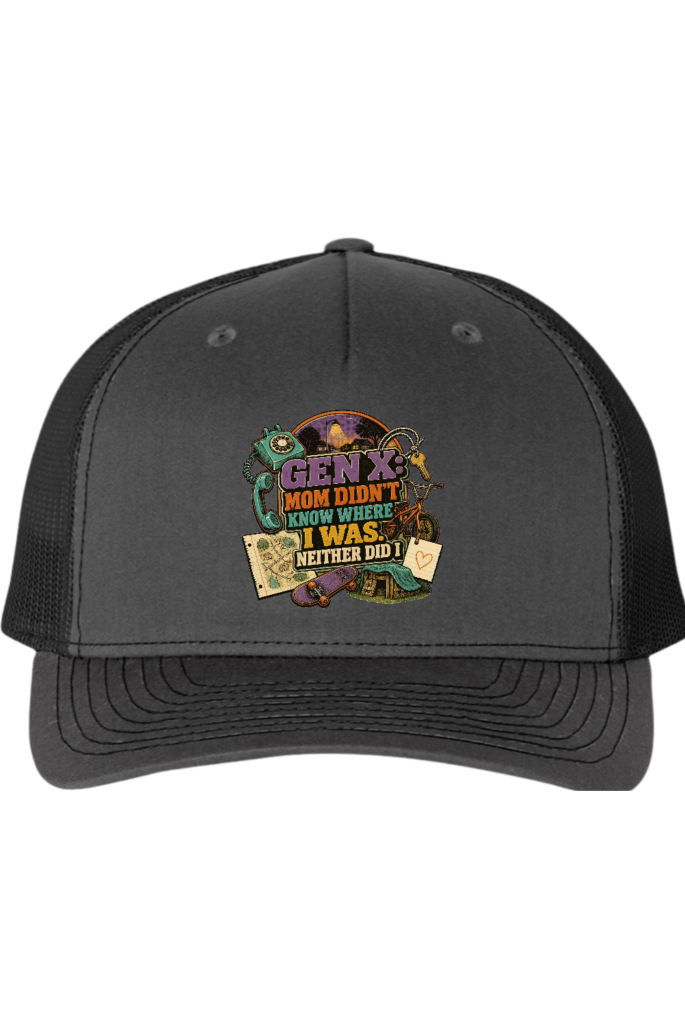 Richardson Trucker Cap: GEN X Mom Didn't Know Where I was. Neither Did I
