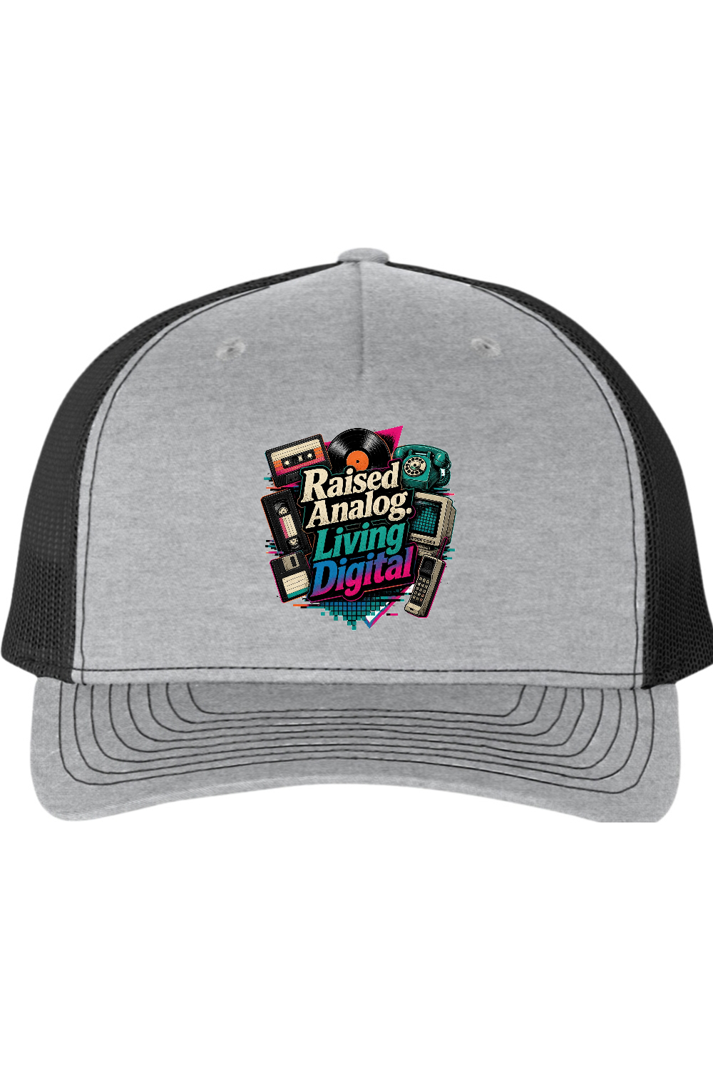 Richardson Trucker Cap: Raised Analog. Living Digital