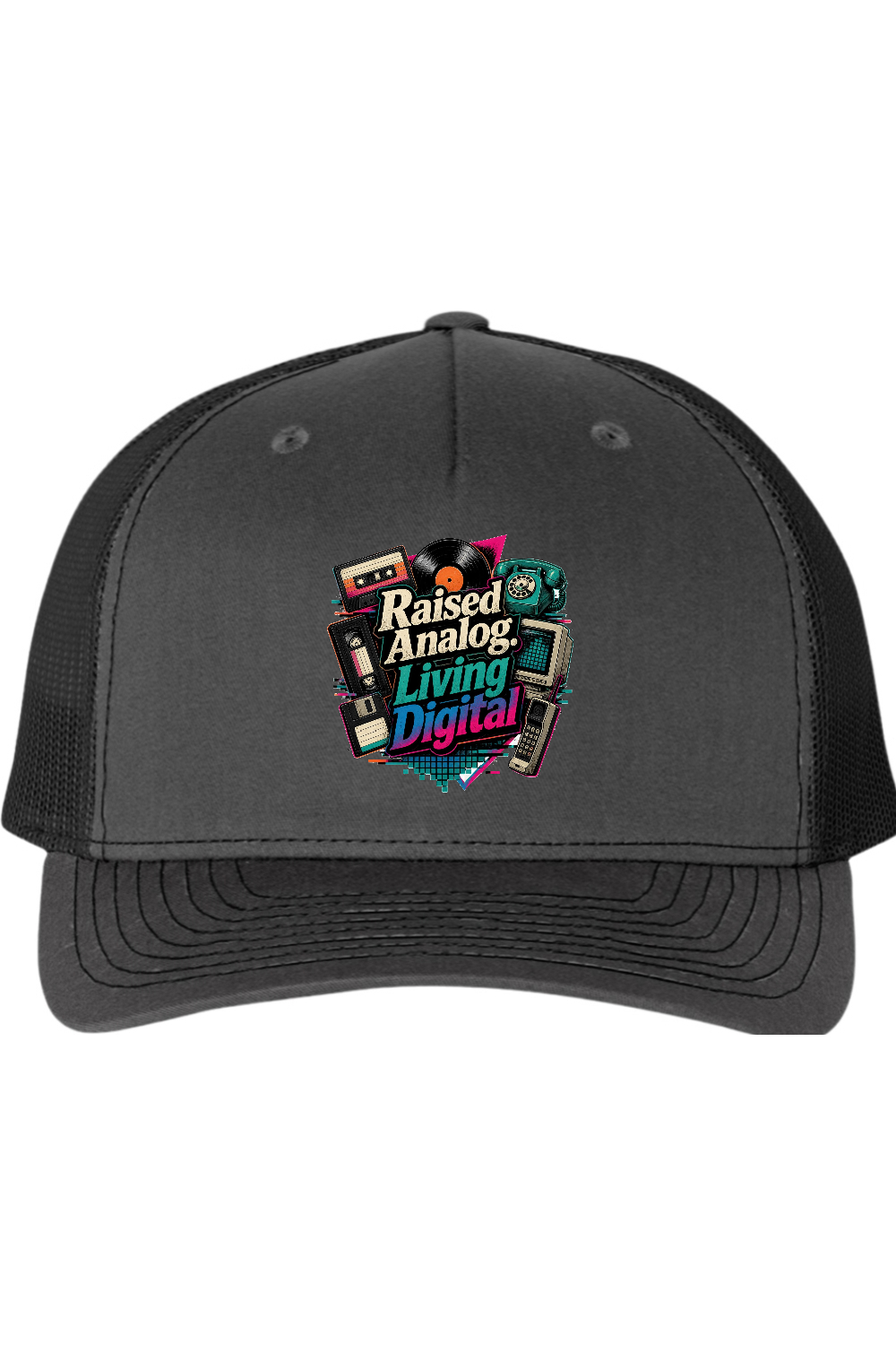 Richardson Trucker Cap: Raised Analog. Living Digital