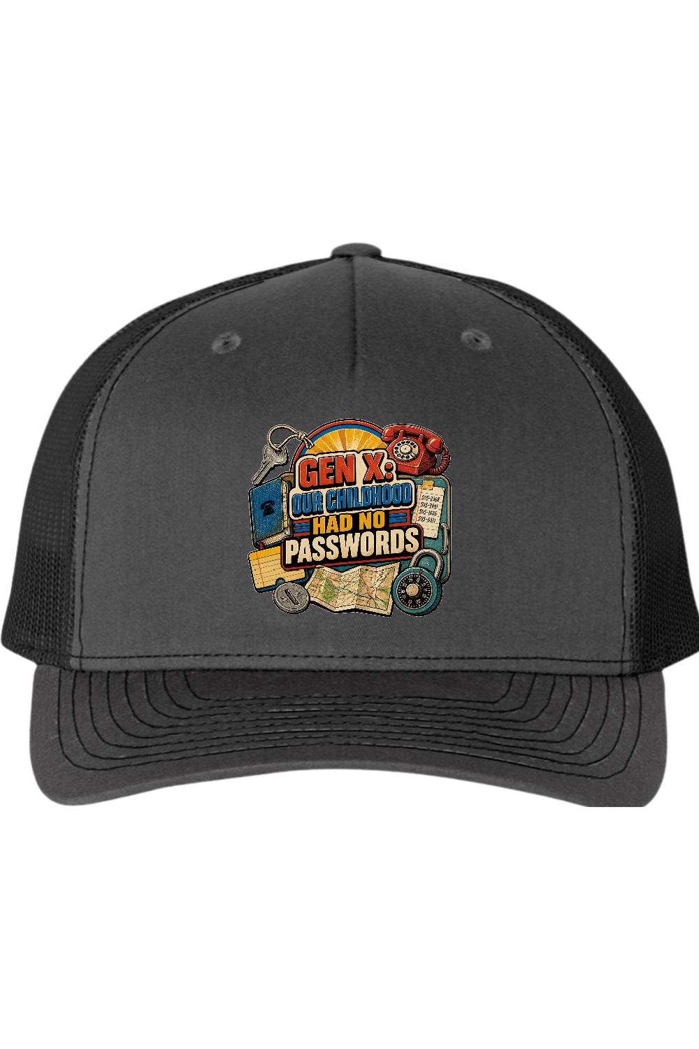 Richardson Trucker Cap: GEN X Our Childhood Had No Passwords
