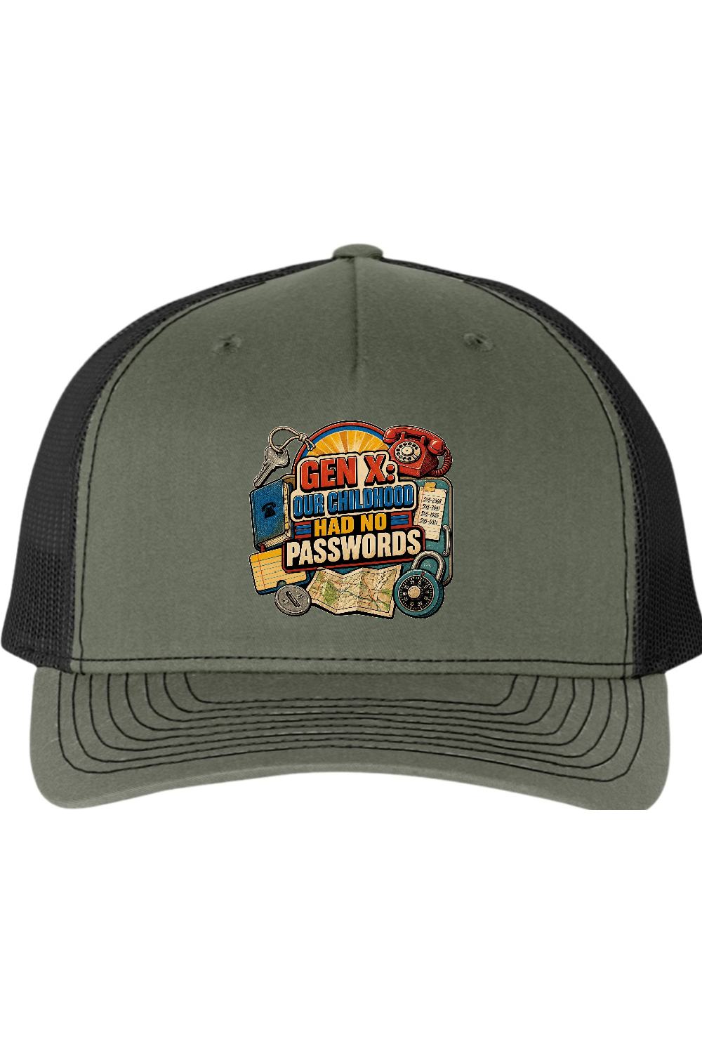 Richardson Trucker Cap: GEN X Our Childhood Had No Passwords