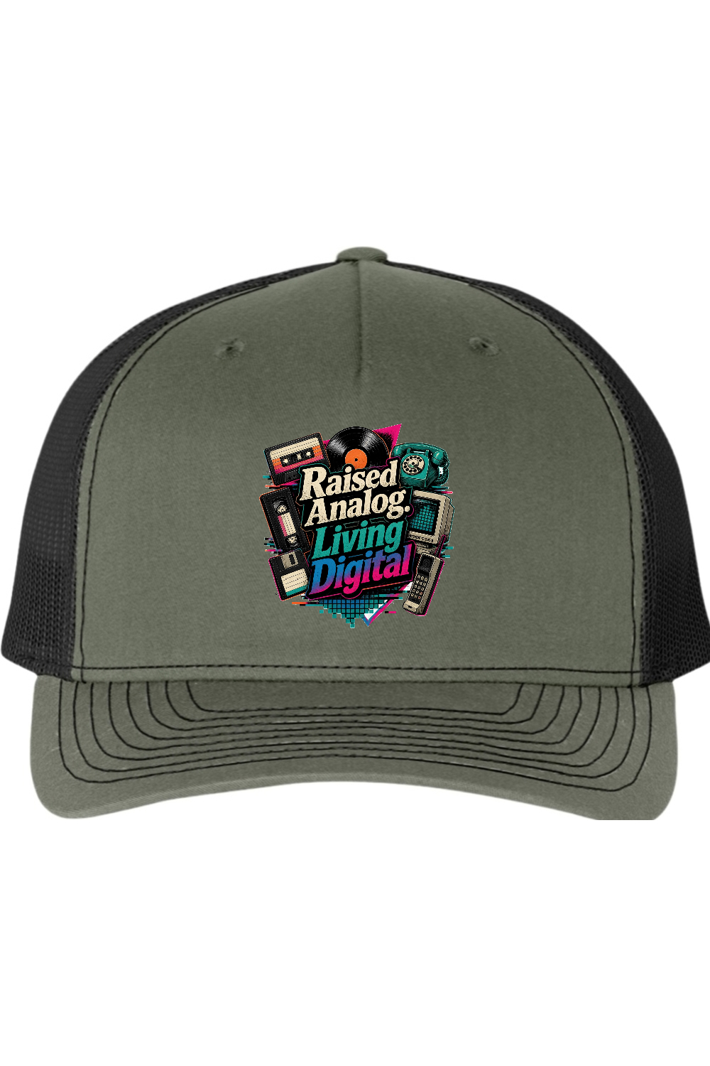 Richardson Trucker Cap: Raised Analog. Living Digital