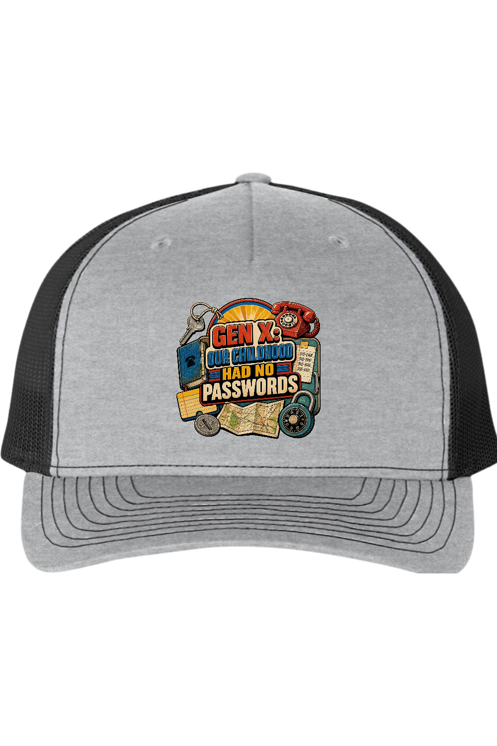 Richardson Trucker Cap: GEN X Our Childhood Had No Passwords