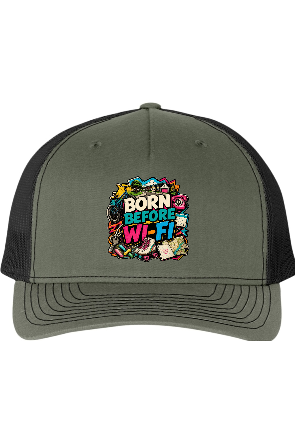 Richardson Trucker Cap: Born Before WI-FI
