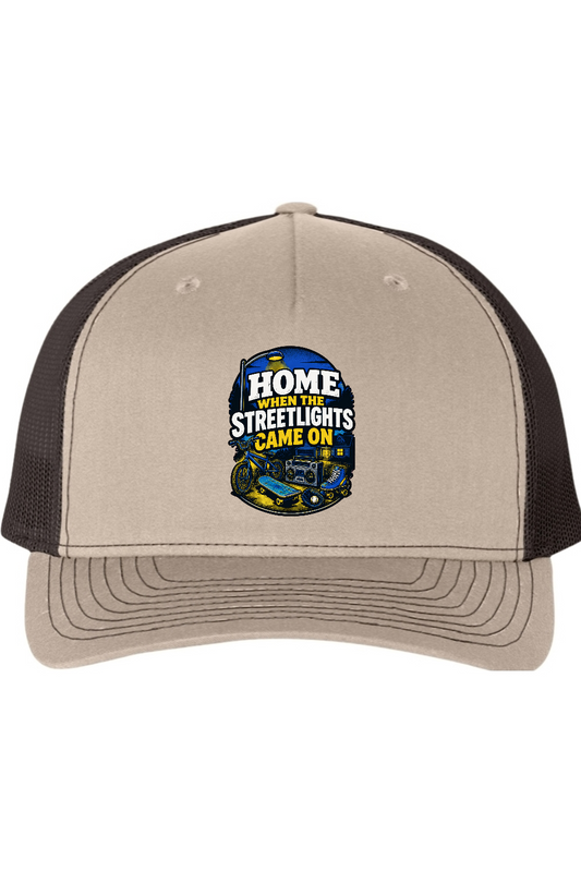 Richardson Trucker Cap: Home When The Streetlights Came On