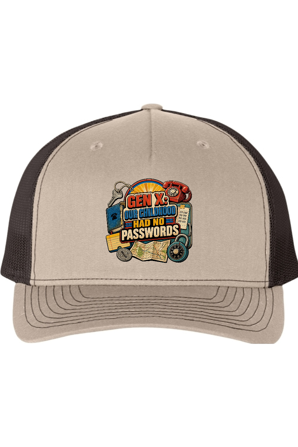 Richardson Trucker Cap: GEN X Our Childhood Had No Passwords