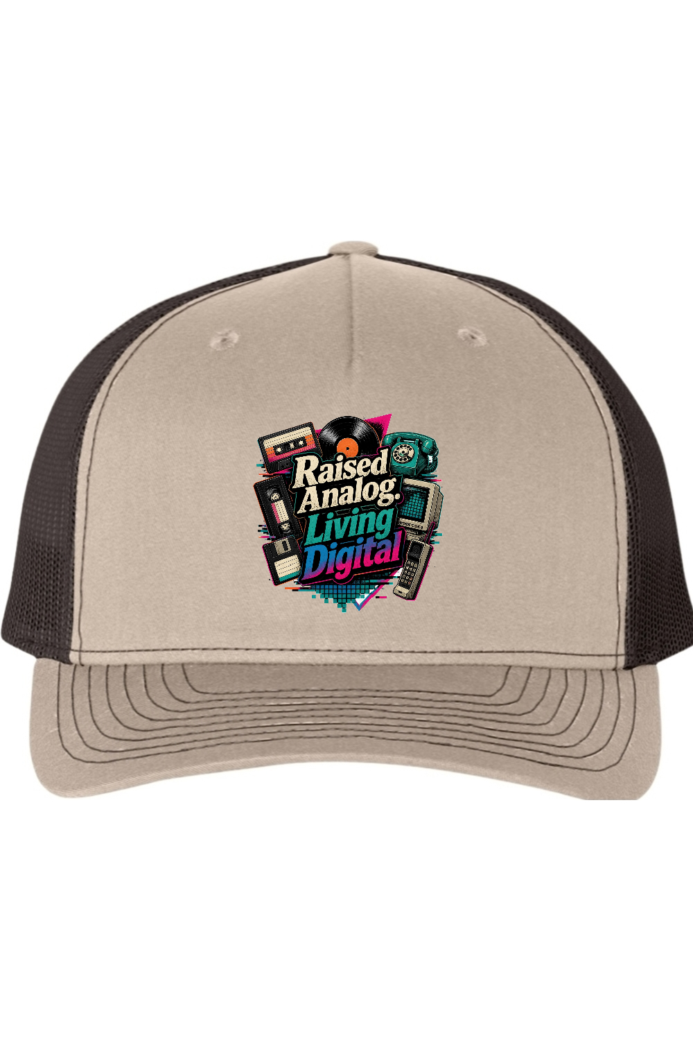 Richardson Trucker Cap: Raised Analog. Living Digital