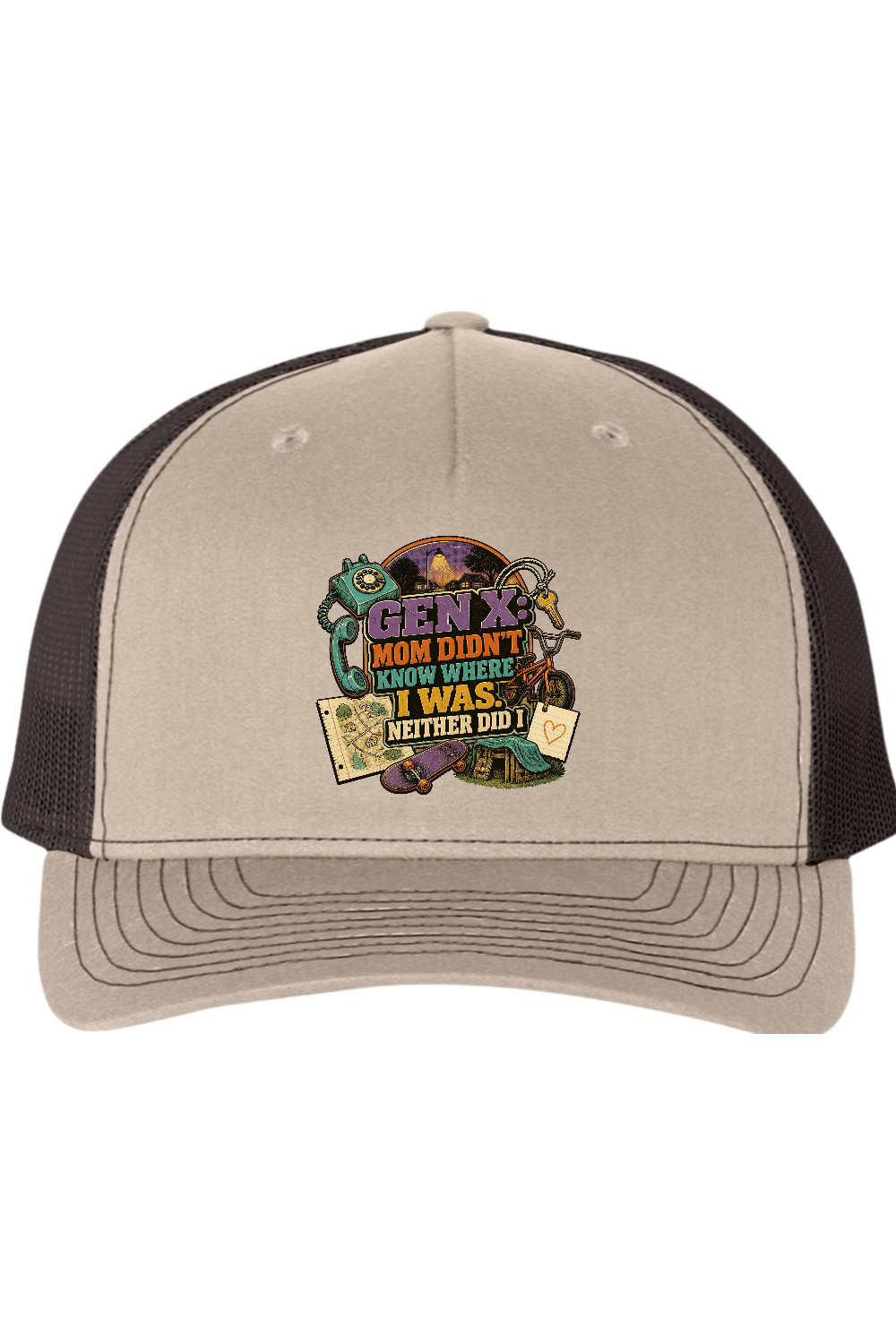 Richardson Trucker Cap: GEN X Mom Didn't Know Where I was. Neither Did I