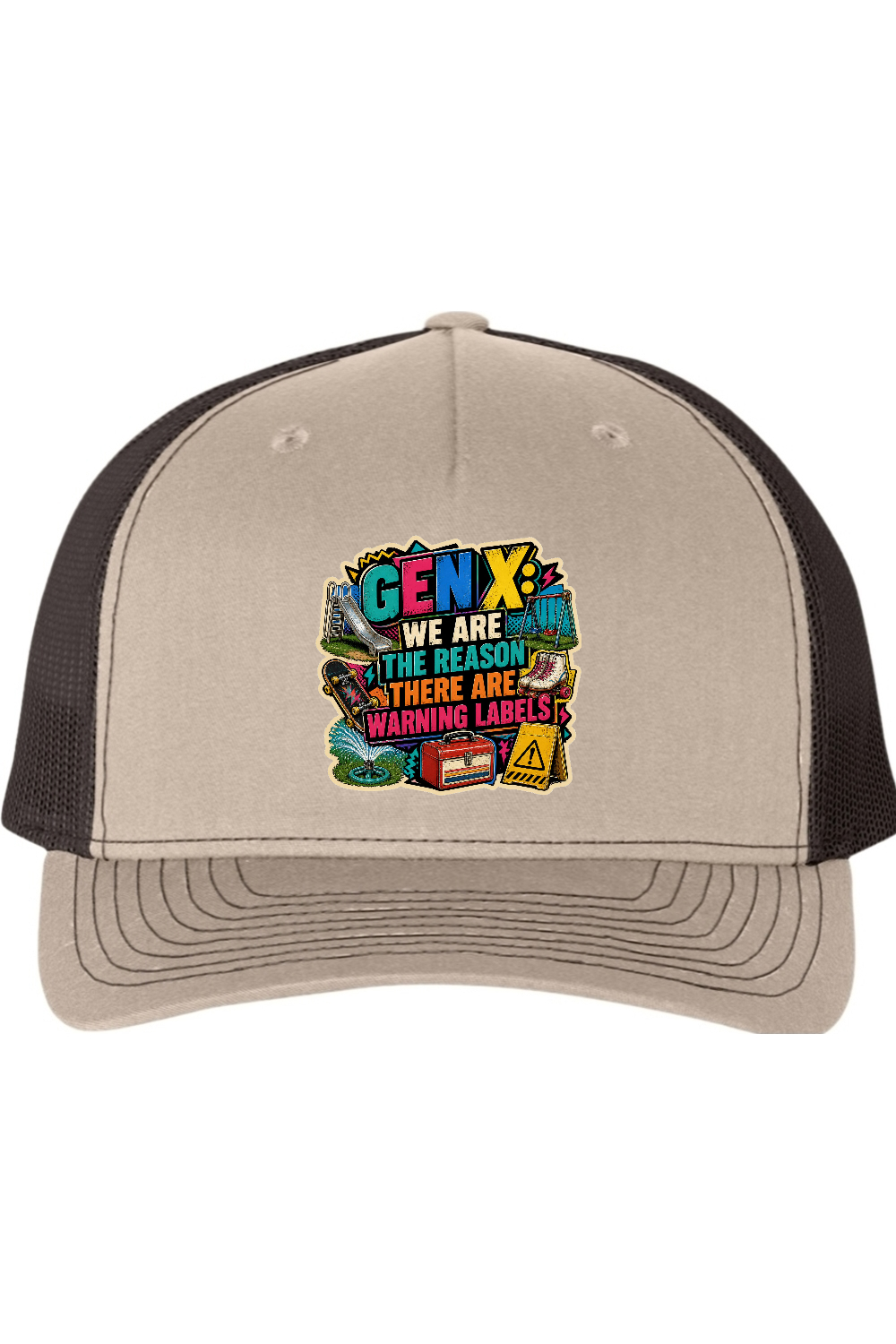 Richardson Trucker Cap: GEN X We Are The Reason There Are Warning Labels