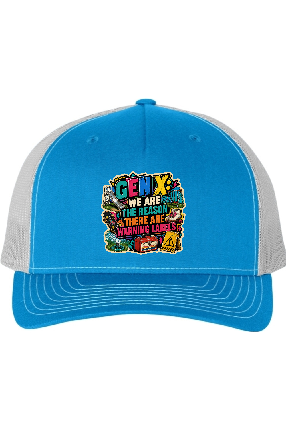 Richardson Trucker Cap: GEN X We Are The Reason There Are Warning Labels